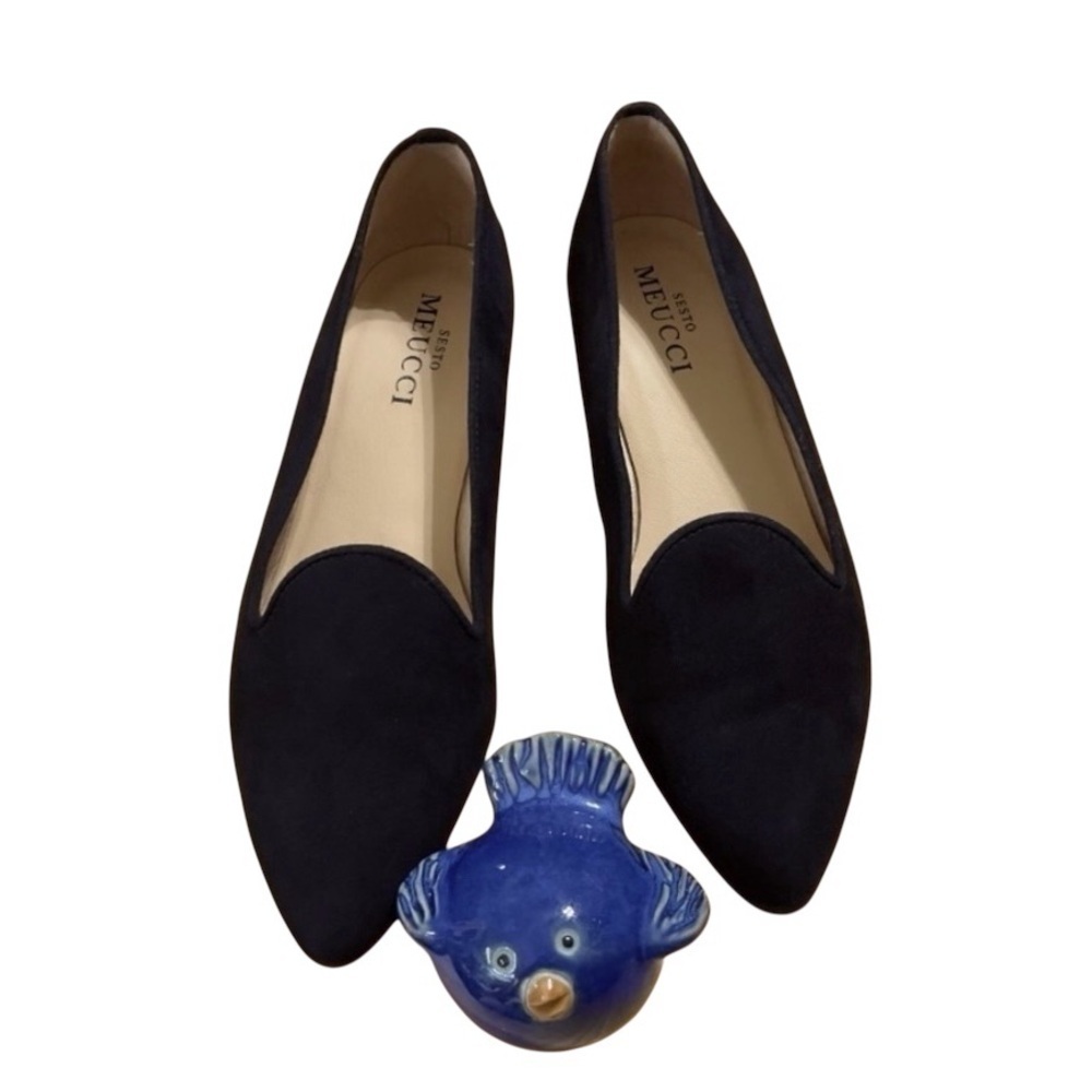 Sesto Meucci Black Suede Low Heel